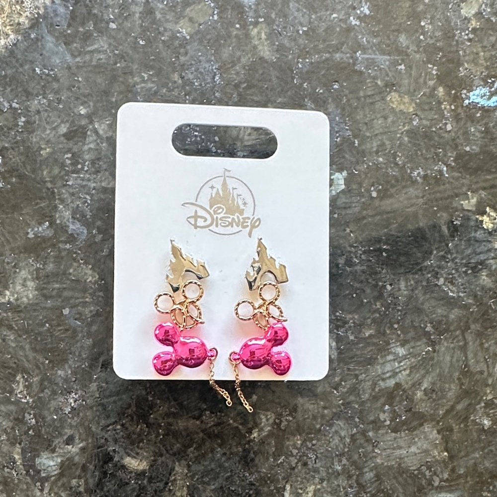 Disney Pink and Gold Mickey Earrings
